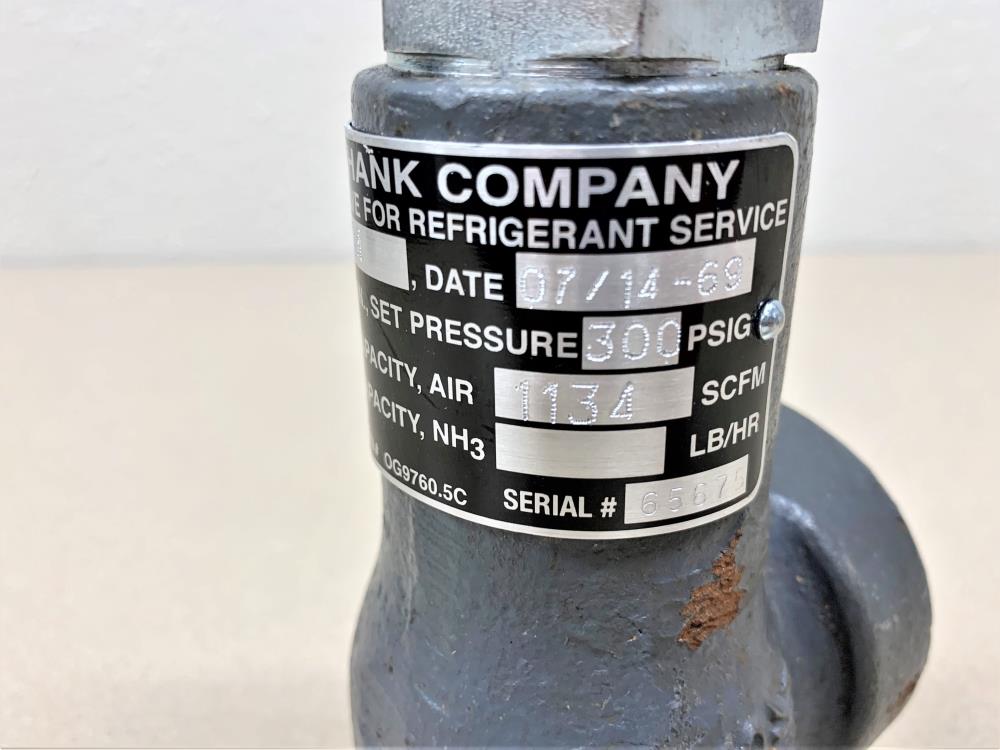 Cyrus Shank 3/4" x -1/4" NPT Safety Relief Valve, Type 814, 300 PSIG